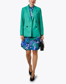 Look image thumbnail - Marc Cain Sports - Teal Green Double Breasted Blazer