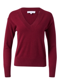 Product image thumbnail - White + Warren - Burgundy Cashmere Sweater