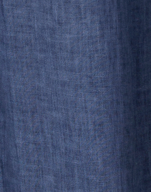Fabric image thumbnail - 120% Lino - Dark Blue Linen Wide Leg Drawstring Pant