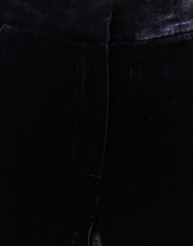 Fabric image thumbnail - Veronica Beard - Lebone Navy Velvet Wide Leg Pant