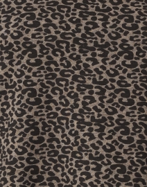 E.L.I. - Putty Beige Cheetah Pima Cotton Ruched Sleeve Top