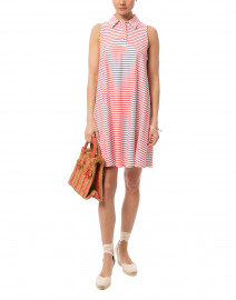 Harlee Coral Striped Polo Dress