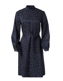 Black Leopard Jacquard Dress