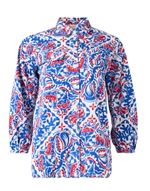 Riley Red White and Blue Print Top