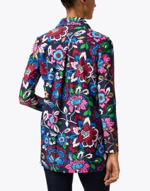 Back image thumbnail - Jude Connally - Hadley Navy Floral Printed Top