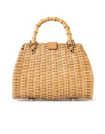 Back image thumbnail - Frances Valentine - Rooster Wicker Bamboo Handle Bag