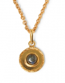 Sylvia Toledano - Labradorite Medallion Gold Pendant Necklace  