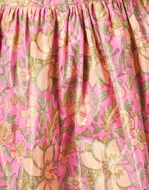 Fabric image thumbnail - Juliet Dunn - Pink and Yellow Print Cotton Lamé Dress
