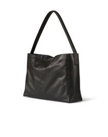 Front image thumbnail - Ines de la Fressange - Leonore Black Leather Shoulder Bag