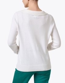 Back image thumbnail - Burgess - White Polo Sweater