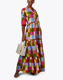 Look image thumbnail - Lisa Corti - Rambagh Multi Print Cotton Dress