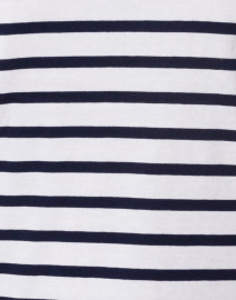 Fabric image thumbnail - Saint James - Etrille White and Navy Striped Cotton Top