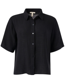 Black Cotton Gauze Shirt