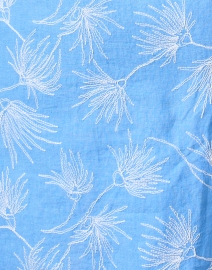 Fabric image thumbnail - 120% Lino - Blue Embroidered Linen Shirt Dress