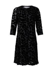 Ursula Black Velvet Burnout Dress
