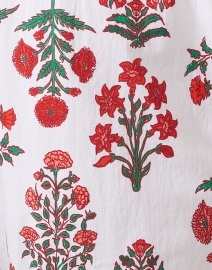 Fabric image thumbnail - Ro's Garden - Thelma White and Red Floral Print Dress