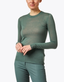 Front image thumbnail - Joseph - Green Cashmere Sweater