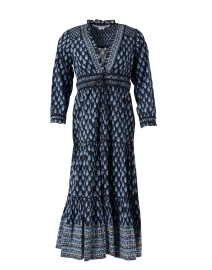 Alessandra Black & Blue Print Dress