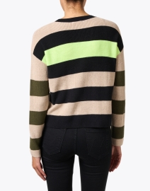 Back image thumbnail - Lisa Todd - Beige Multi Stripe Cotton Sweater