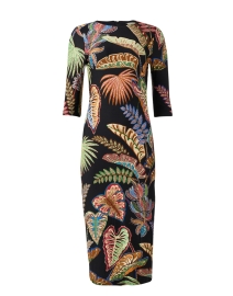 Product image thumbnail - Farm Rio - Black Foliage Print Dress