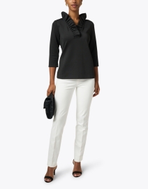 Look image thumbnail - Fabrizio Gianni - Ivory Stretch Side-Zip Tapered Pant