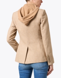 Back image thumbnail - Veronica Beard - Camel Essential Cashmere Hoodie Dickey