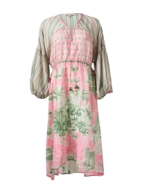 Prana Pink and Green Print Dress