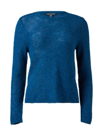 Product image thumbnail - Eileen Fisher - Blue Linen Cotton Sweater