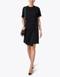 Look image thumbnail - Vince - Black Cotton Side Tie Dress