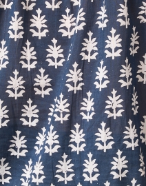 Fabric image thumbnail - Bell - Fran Navy Print Cotton Silk Blouse
