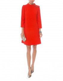 Eloise Red Wool Crepe Dress