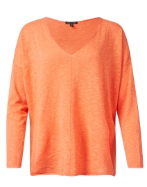 Product image thumbnail - Eileen Fisher - Orange Linen Cotton Top