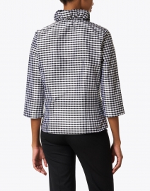 Back image thumbnail - Connie Roberson - Celine Black and White Check Silk Shirt