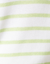 Kinross - White and Green Stripe Cotton Sweater