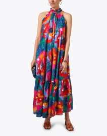 Look image thumbnail - Loretta Caponi - Melinda Multi Print Halter Dress