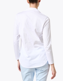 Back image thumbnail - WHY CI - White Embroidered Cotton Blouse