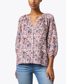 Front image thumbnail - Repeat Cashmere - Multi Floral Print Linen Blouse