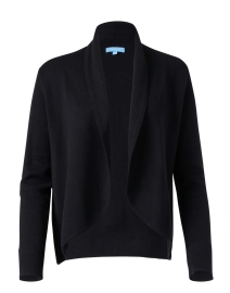 Product image thumbnail - Burgess - Leah Black Cotton Cashmere Knit Jacket