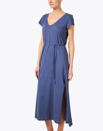 Front image thumbnail - Majestic Filatures - Venice Blue Cotton Dress