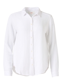 Product image thumbnail - Xirena - Scout White Cotton Gauze Shirt