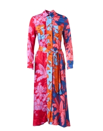 Product image thumbnail - Farm Rio - Multi Floral Print Shirt Dress