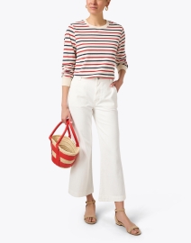 Look image thumbnail - Xirena - Easton Navy and Red Striped Top