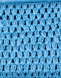 Fabric image thumbnail - Loeffler Randall - Trudie Blue Crochet Raffia Clutch