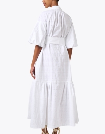Back image thumbnail - Odeeh - White Cotton Linen Shirt Dress