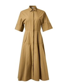 Product image thumbnail - Lafayette 148 New York - Khaki Cotton Shirt Dress