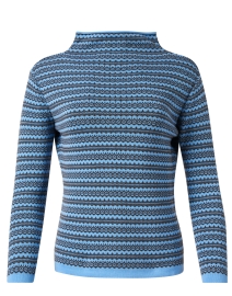 Blue and Brown Fairisle Pima Cotton Sweater