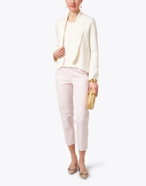 Look image thumbnail - Burgess - Leah Ivory Cotton Cashmere Cardigan