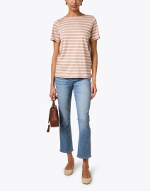 Look image thumbnail - Majestic Filatures - Pink and Cream Striped Tee