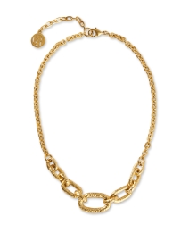 Product image thumbnail - Ben-Amun - Hammered Gold Link Necklace