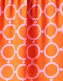 Fabric image thumbnail - Gretchen Scott - Pink and Orange Print Ruffle Tunic Top